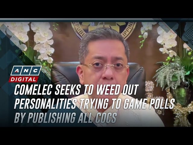 ⁣Comelec seeks to weed out personalities trying to game polls by publishing all COCs | ANC