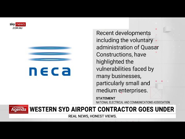 ⁣Western Sydney Airport building contractor goes under