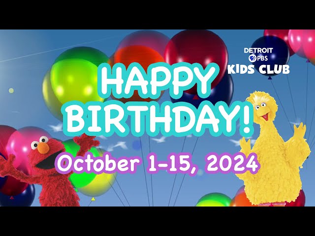 ⁣October 1-15, 2024 Birthday Buddies  PBS Kids