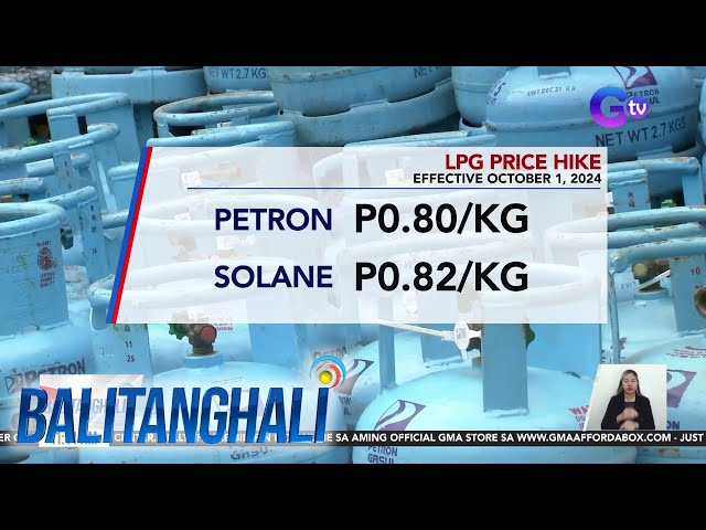 ⁣LPG price hike effective October 1, 2024 | Balitanghali