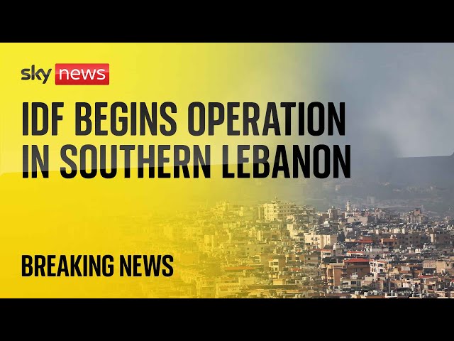 ⁣Watch live from Beirut and Southern Lebanon bordering Israel as IDF says it has begun operation