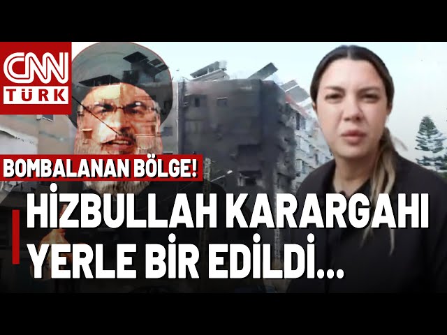 ⁣CNN TÜRK Lübnan'da Bombalanan Dahiye'de! İşte Nasrallah'ın Öldürüldüğü Bina...