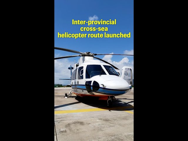 ⁣Inter-provincial cross-sea helicopter route launched in S. China