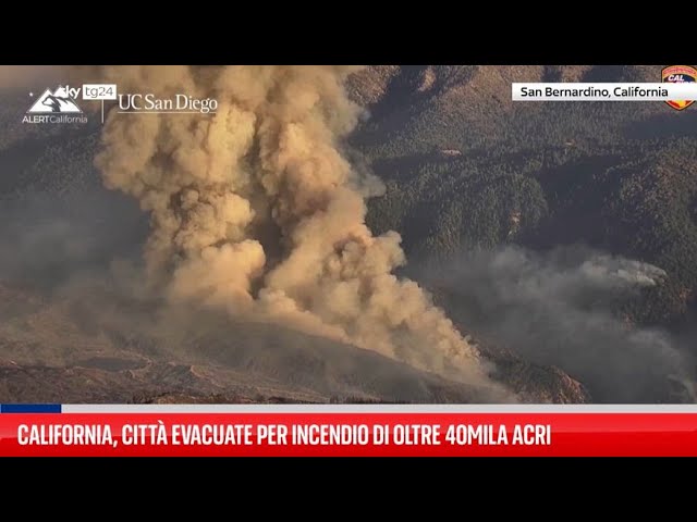 ⁣California, città evacuate per incendio di oltre 40mila acri