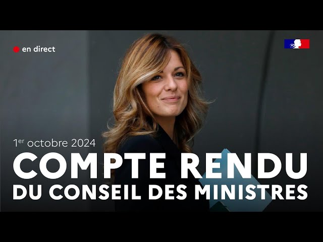 ⁣Compte rendu du Conseil des ministres du 1er octobre 2024