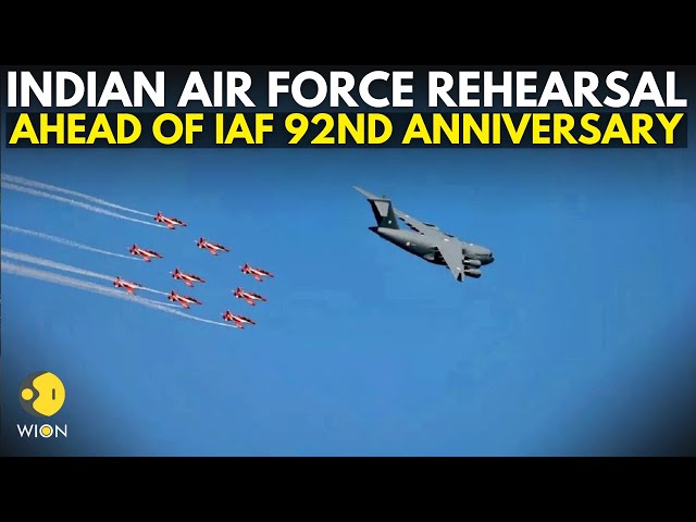 ⁣IAF LIVE: IAF conducts full dress rehearsal in Chennai ahead of its 92nd anniversary celebration