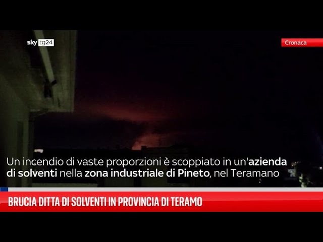 ⁣Brucia ditta di solventi in provincia di Teramo