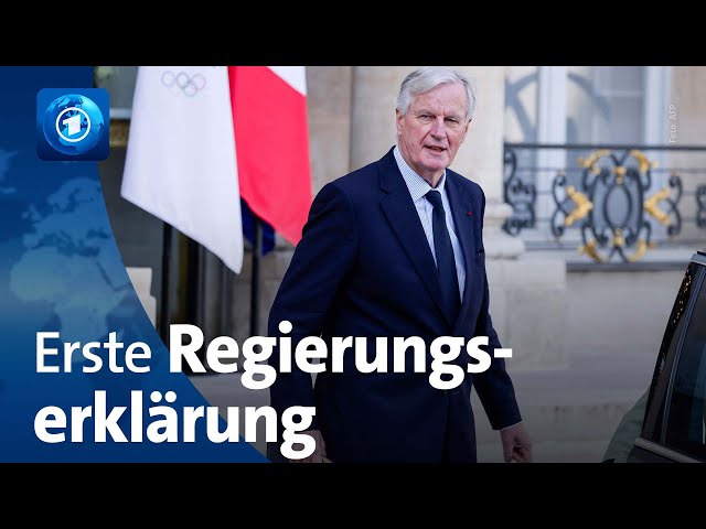 ⁣Neuer französischer Premierminister Barnier hält Regierungserklärung