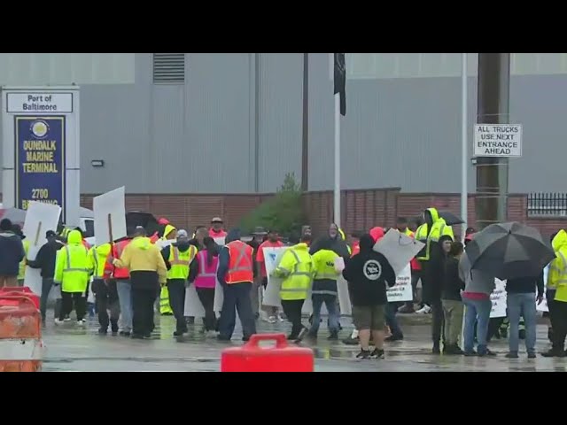 ⁣Dockworkers at 36 US ports go on strike