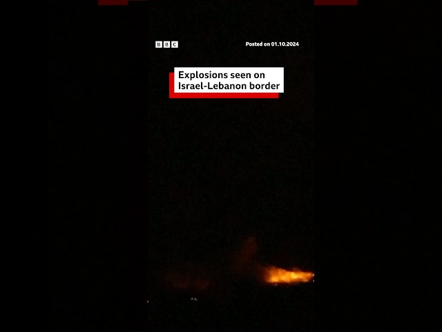 ⁣Explosions seen on Israel-Lebanon border. #BBCNews