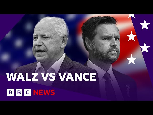 ⁣Tim Walz and JD Vance to face off in US VP debate | BBC News