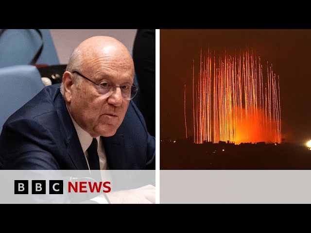 ⁣Lebanon PM warns country facing historic danger as one million people displaced | BBC News