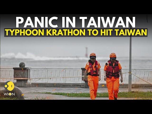 ⁣Taiwan Typhoon LIVE: After Phillipines, Taiwan Prepares for Super Typhoon Krathon with 40,000 troops