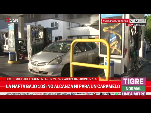 ⁣CUÁNTO CUESTA el LITRO de NAFTA y GASOIL desde OCTUBRE tras la BAJA del 1% en YPF