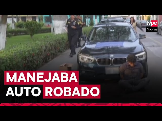 ⁣Cercado de Lima: Policía captura a ladrón de vehículos de alta gama