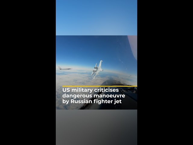 ⁣US military criticises dangerous manoeuvre by Russian fighter jet | AJ #shorts