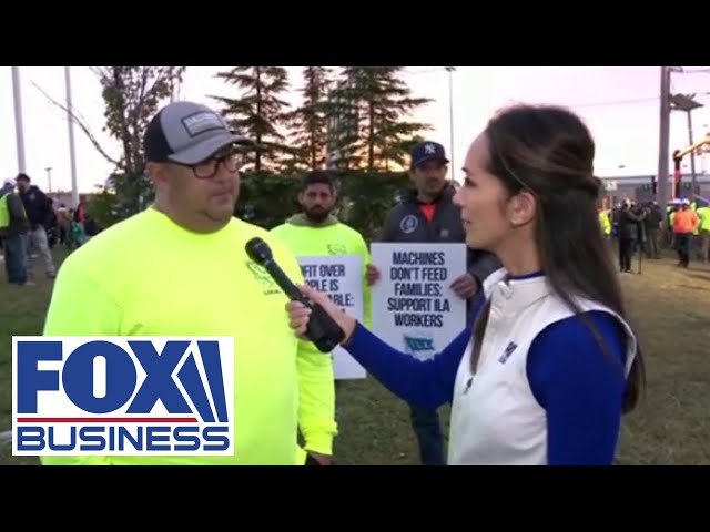 ⁣Port workers speak out to FOX Business as union strike gains momentum