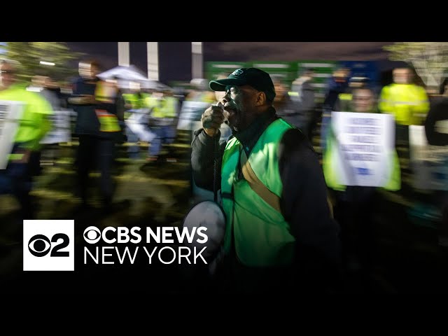 ⁣Port strike hits New York and New Jersey, as dockworkers hit picket lines