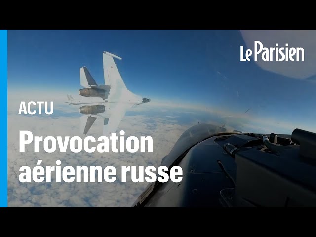 ⁣Un chasseur russe frôle dangereusement un F-16 de l'US Air Force