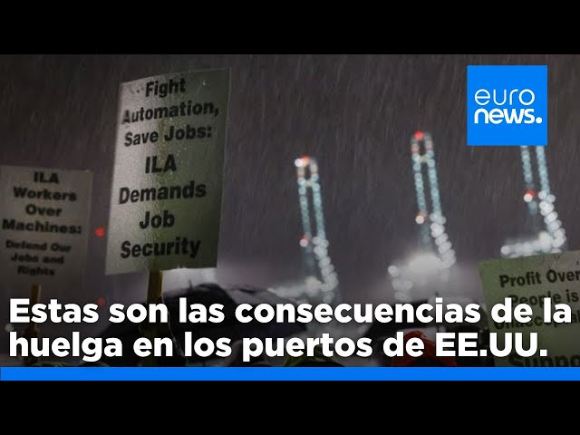 ⁣Los trabajadores portuarios de EE.UU. inician una huelga que puede causar desabastecimiento