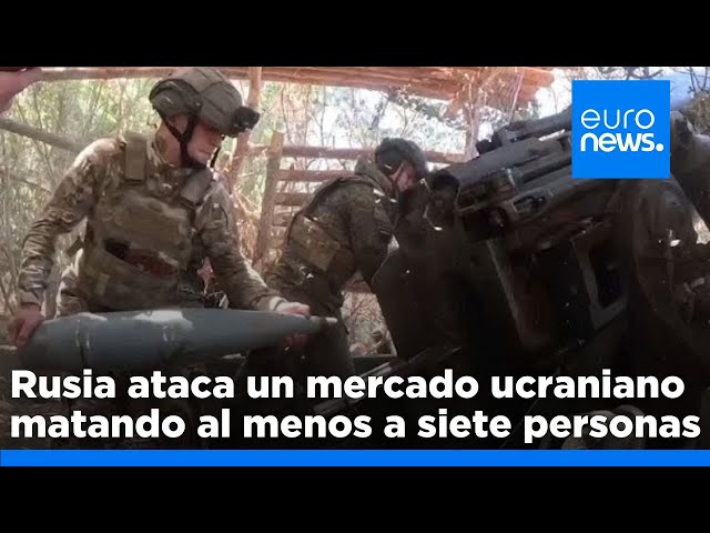 ⁣Rusia ataca un mercado ucraniano en Jersón matando al menos a siete personas