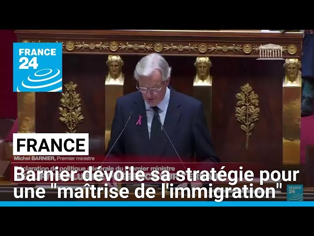 ⁣France : Michel Barnier dévoile sa stratégie pour une "maîtrise de l'immigration" • F