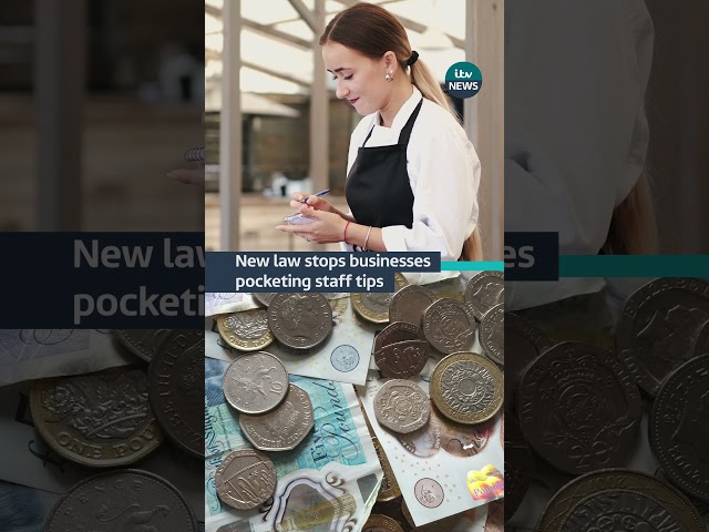 ⁣A new law has come into force meaning staff must be given all tips or service charges #itvnews