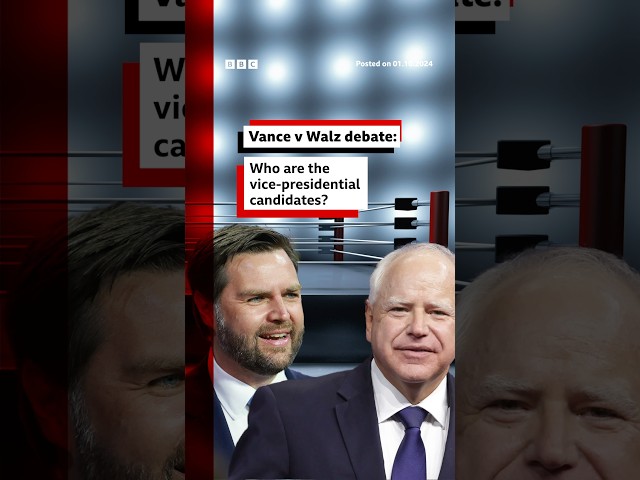 ⁣Tim Walz and JD Vance will debate on Tuesday in New York City. #USElection #BBCNews