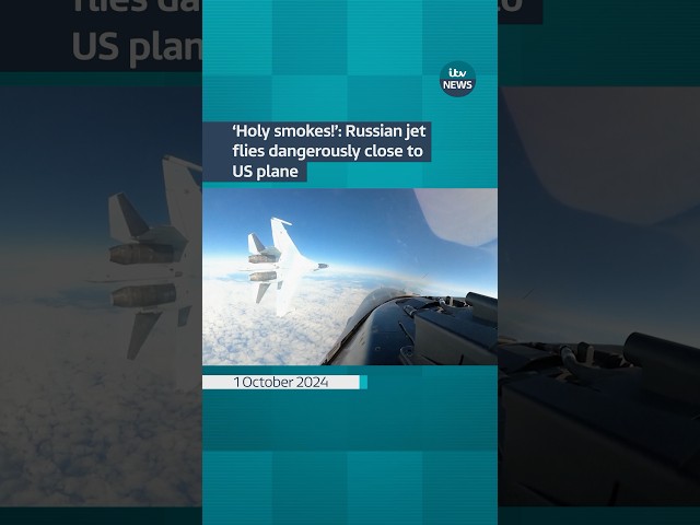 ⁣Russian jet narrowly avoids hitting US plane over Alaska #itvnews #shorts #russia #usa