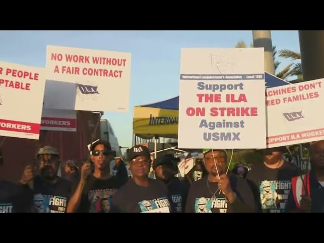 ⁣Thousands of dockworkers at Port Everglades, Port Miami are on strike