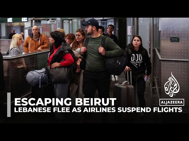 ⁣Escaping Beirut: Hundreds of Lebanese flee as airlines suspend flights