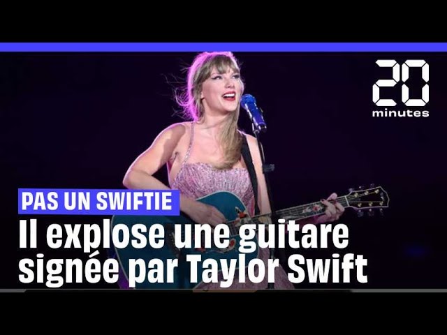 ⁣Il achète une guitare signée par Taylor Swift à 4.000$... et l'explose à coups de marteau