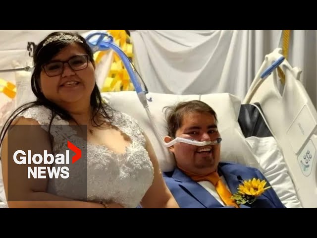 ⁣BC hospital staff helps man marry his bride in ICU, days before his death