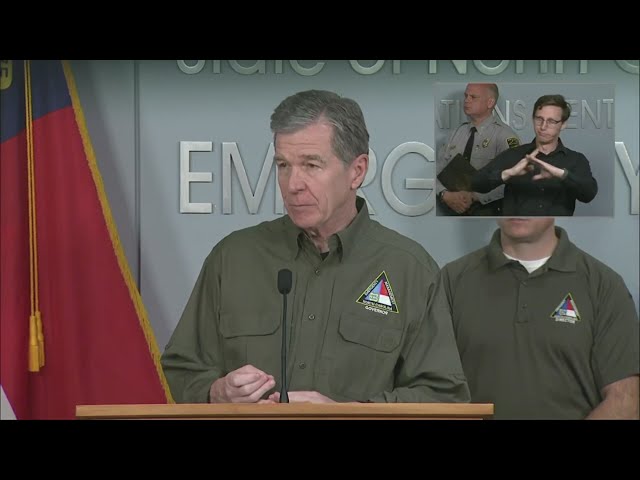 ⁣NC Gov. Cooper shares an update on impacts of Hurricane Helene