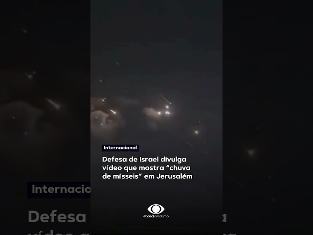 ⁣Israel exibe “chuva de mísseis iranianos” na cidade sagrada de Jerusalém #shorts