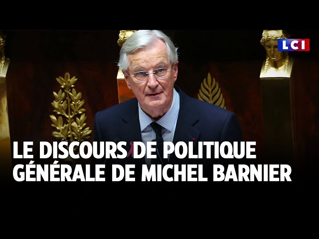 ⁣L'intégrale du discours de politique générale de Michel Barnier