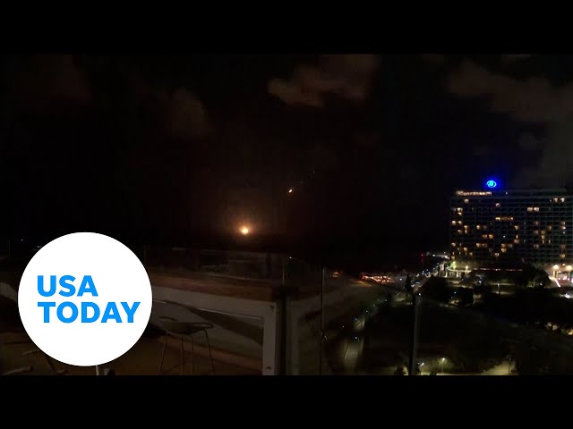 ⁣Iran launches missile attack on Israel, residents urged to shelter | USA TODAY