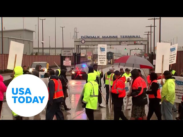 ⁣Port workers strike after wage proposal 'falls short' of union demands | USA TODAY