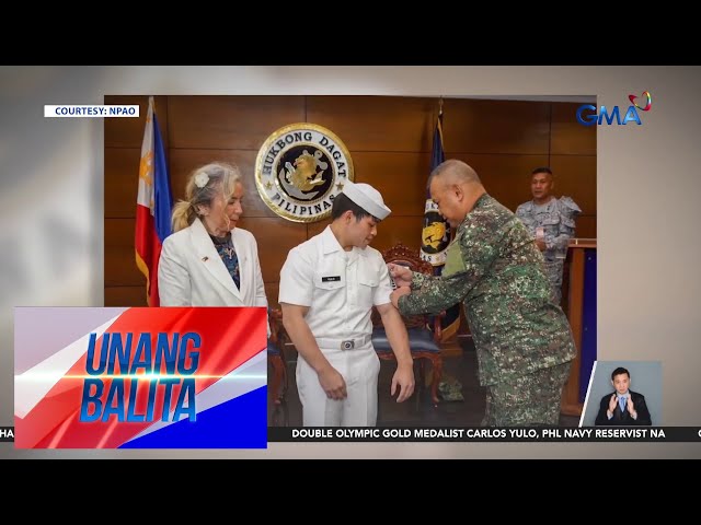 ⁣Double Olympic gold medalist Carlos Yulo, PHL Navy reservist na | Unang Balita