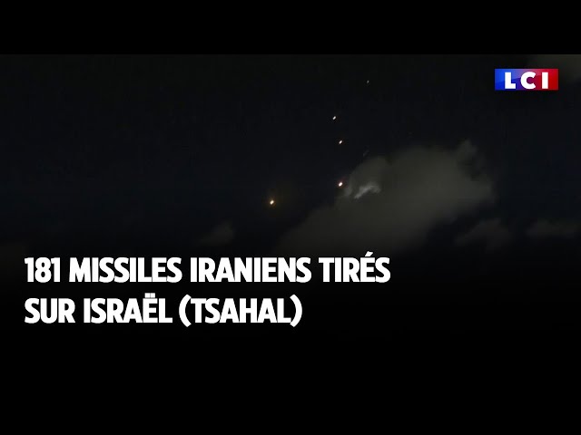 ⁣181 missiles iraniens tirés sur Israël (Tsahal)