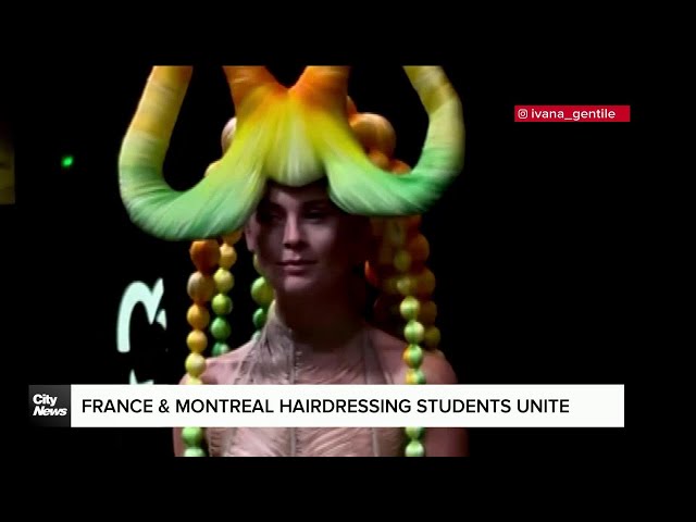 ⁣Hairdressing students from Montreal & France unite