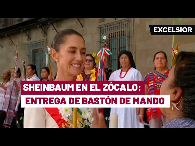 Sheinbaum sale al Zócalo Capitalino para el inicio de la ceremonia