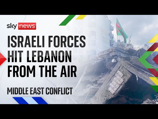 ⁣Civilians flee as south Lebanon pounded by Israeli forces from the air | Middle East conflict