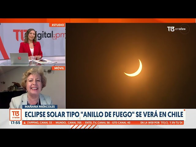 ⁣Eclipse Solar "anillo de fuego" se verá en Chile: ¿Por qué se llama así y dónde ver?