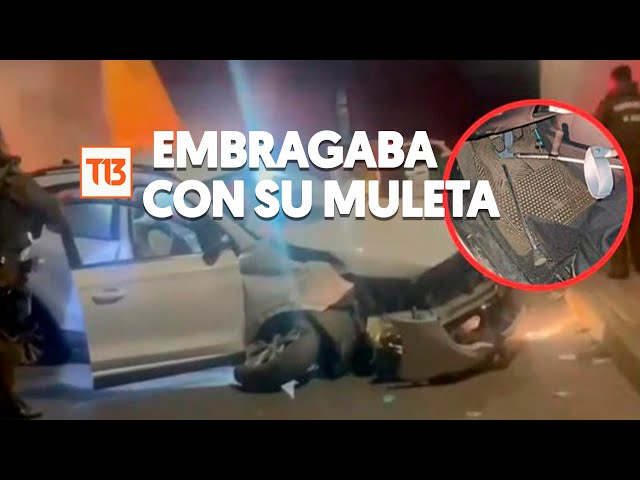 ⁣Le faltaba una pierna: líder de una banda detenido tras persecución embragaba con su muleta