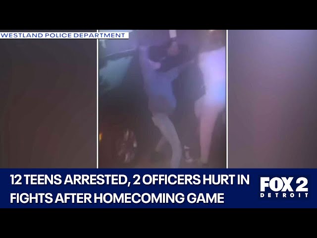 ⁣12 high school students arrested for attacking police after homecoming game in Westland