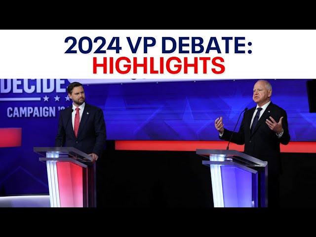 ⁣Highlights from 2024 vice presidential debate