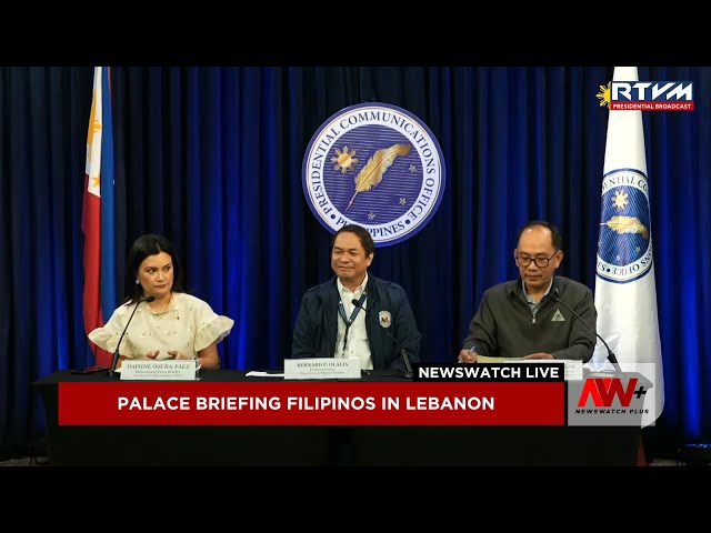 ⁣Palace briefing on Filipinos in Lebanon | NewsWatch Live