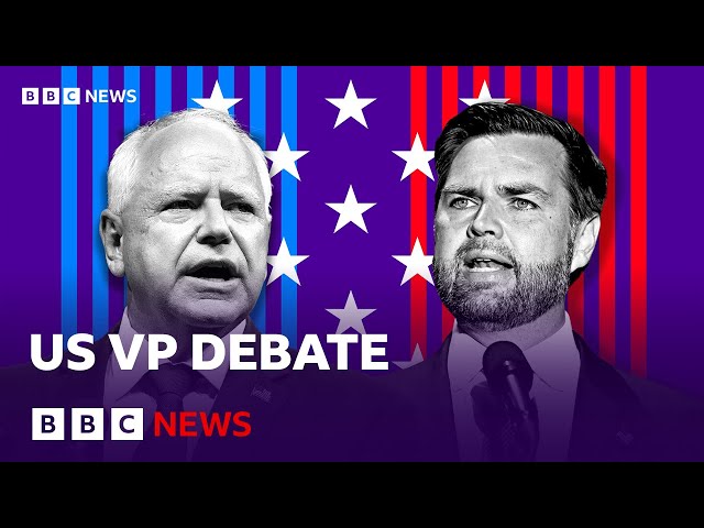 ⁣Tim Walz and JD Vance in US vice-presidential debate | BBC News