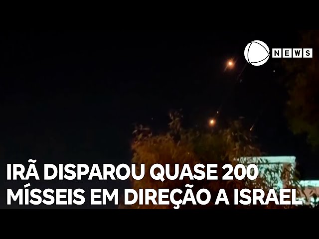 ⁣Irã disparou quase 200 mísseis em direção a Israel